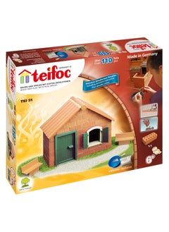 Teifoc Brick Construction Toy Set - TEI 51 - Starter House Cottage - Build With Real Bricks & Cement - 110pcs - 6+ Years  - Image 4