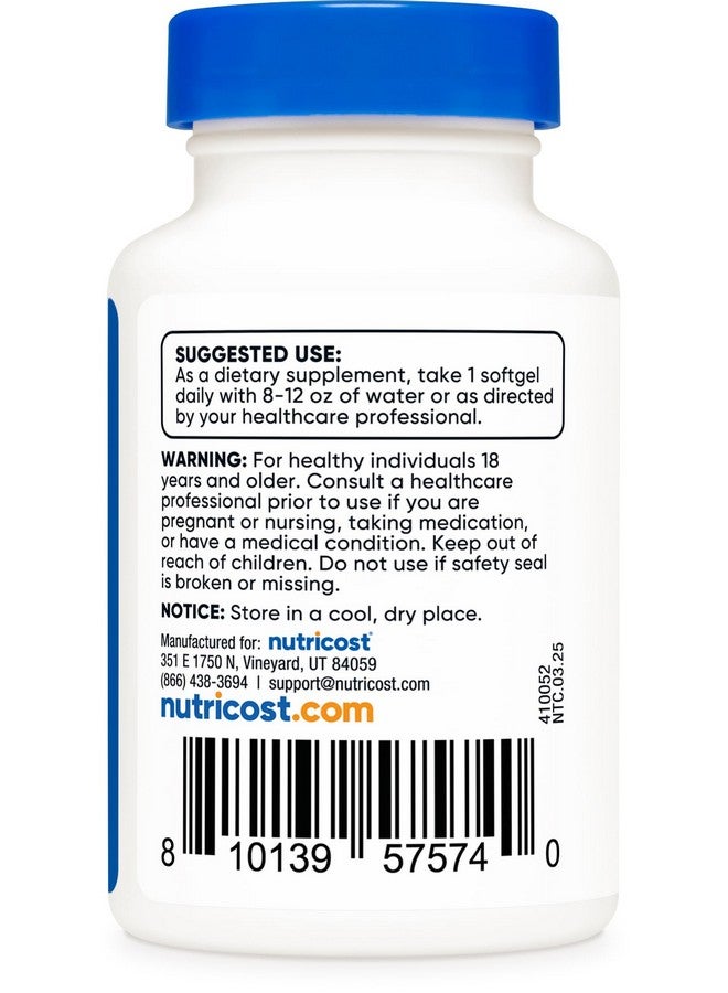 Nutricost Vitamin K2 MK-7 Supplement (100 mcg) 120 Softgels - GMO-Free - Image 4