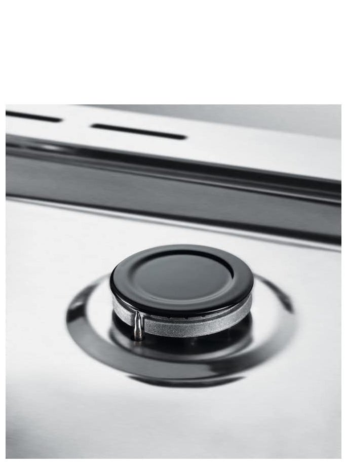 ZANUSSI Zanussi Freestanding Gaz Cooker – 4 Burners, Stainless Steel, 60cm – ZCG61296XA  - Image 2