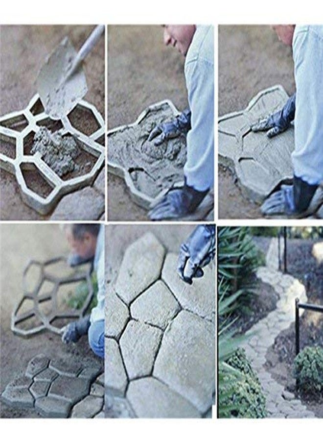 ARKIT DIY Plastic Path Maker Mold, Reusable Patio Walkway Moulds/Road Garden Decor/Paving Mold/Path Mate Concrete Mold Plastic DIY Path Maker(32 x 32 x 3.5 Cm -1 Pcs) - Image 5