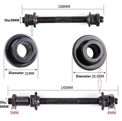 Freefly Free-fly MTB Quick Release Bicycle Hub, Road Mountain Bike Front & Rear Axle Hollow Shaft Set with Standard Spacing (1 Pair, 4 Piece) - Image 5