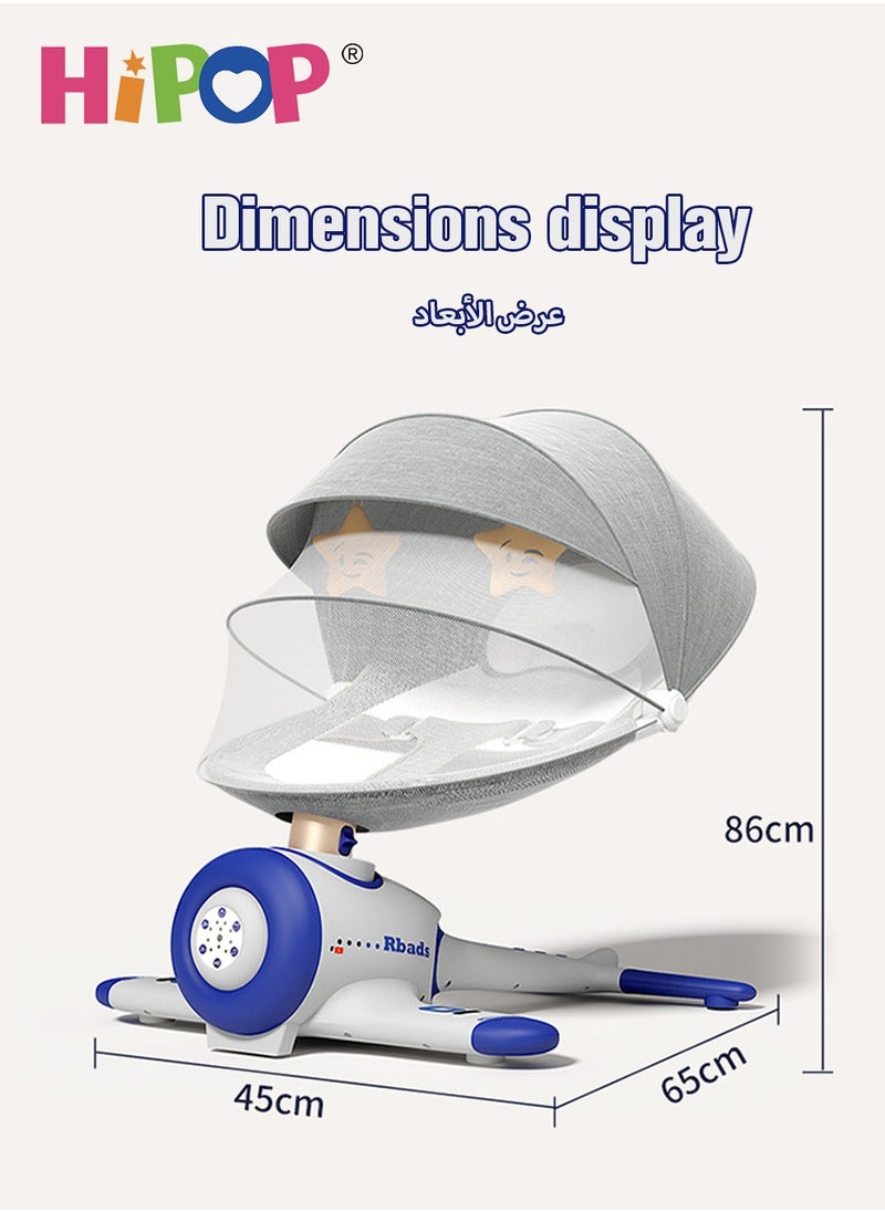 Electric Baby Rocking Chair,with Upgraded Stable Base and Remote Control Settings,Built-in Dinner Plate,Adjustable Backrest,Comfort Toy and Mosquito Net,Remote Control Bassinet Comfort Chair for New - pzsku/Z80A7EFFBAFD67084E6B0Z/45/_/1713864929/3700b35d-328a-4bc0-b664-b5a1d2cac817