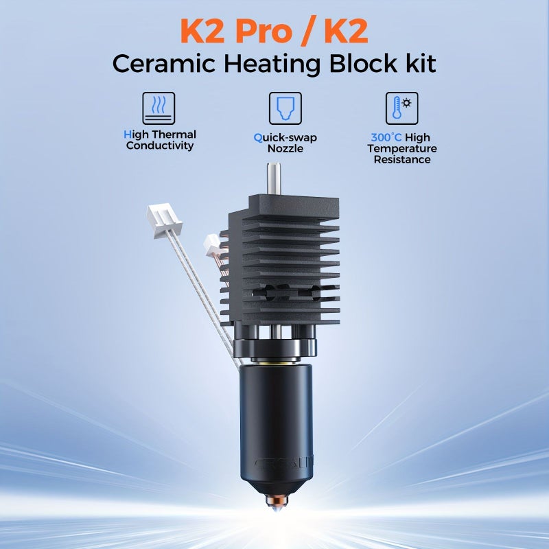 كرياليتي K2 وK2 برو طقم كتلة تسخين سيراميك مع فوهة قابلة للتبديل السريع بدرجة حرارة عالية 300 مئوية - Image 4