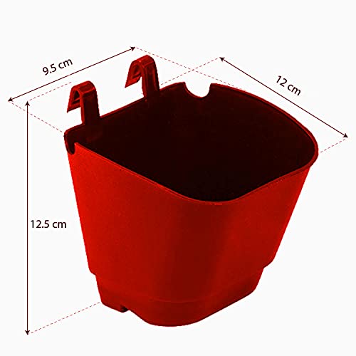 CAPPL Plastic Vertical Garden - Wall Hanging Pot (12.5 cm, 25 Pots, Red) - Image 5