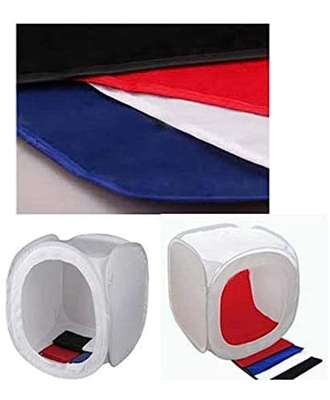 MVPRO Portable Photo Studio Shooting Tent Light Cube Diffusion Soft Box Kit with 4 Colors Backdrops (Red Blue Black White) for Photography (60 x 60 Cloth Tent) - Image 4