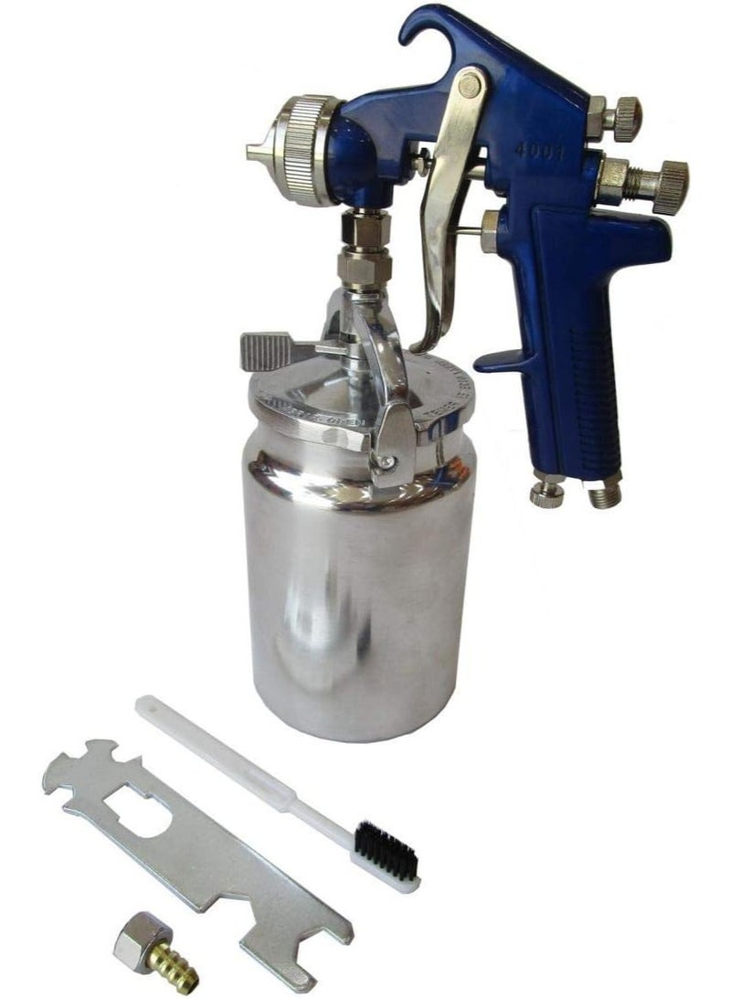 HVLP 4001 Spray Gun with Cup - Blue Handle 1.7mm Nozzle - Image 2