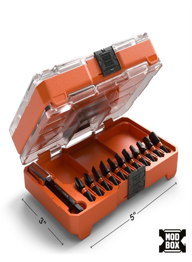Klein Tools 33801S Impact Driver Bit Set, 12-Piece, S2 Steel, MODbox Compatible Storage Case, Magnetic Bit Holder, Professional Driver Bits - Image 4