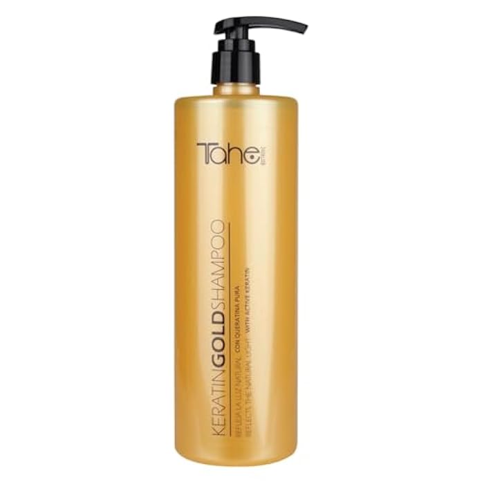 Tahe Keratin Gold Kit - Gold Shampoo 1000ml + Keratin Gold Serum 30ml - Image 2