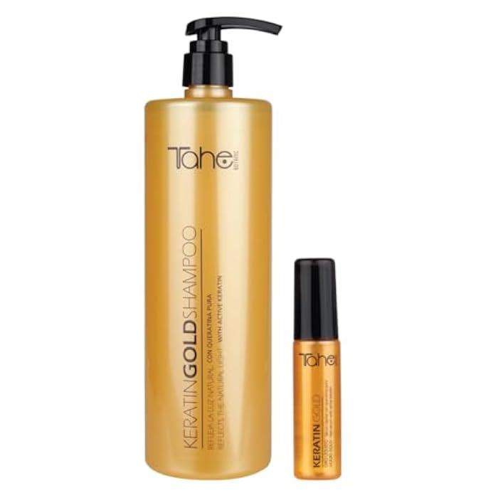 Tahe Keratin Gold Kit - Gold Shampoo 1000ml + Keratin Gold Serum 30ml - Image 1