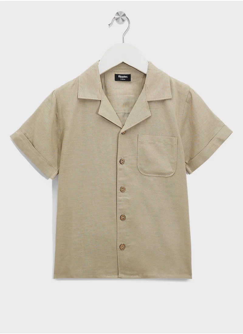 Ripples Resort Collar Shirt & Shorts Set