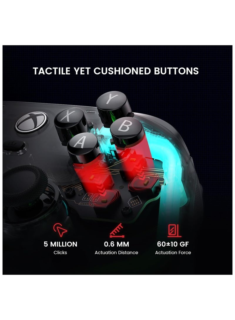 general GameSir Kaleid Wired Controller for Xbox Series X|S, Xbox One,Windows 10/11  Steam, Plug and Play Gaming Gamepad, Transparent Video Game Controller with Hall Effect Joysticks/Hall Trigger - Image 5