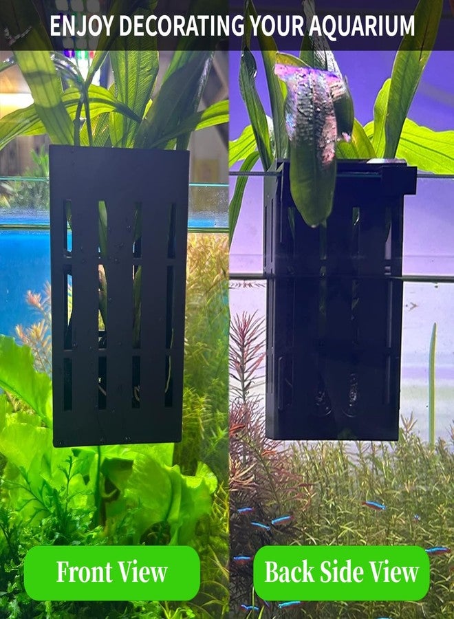 GLEFLE 2 PCS Aquarium Plant Holder Top Hanging Fish Tank Plant Pot Aquarium Planter Cups for Water Feature Decoration - Image 4