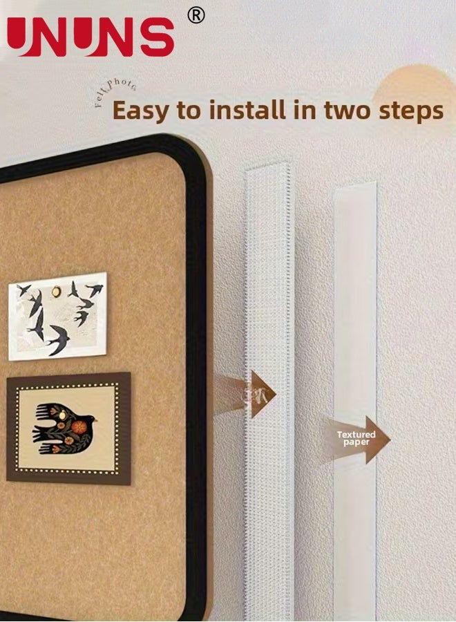 UNUNS لوحة شعري، لوحة إعلانات، 60*120 سم لوحة دبابيس شعر، لوحة فلين مع 35 دبوس و 4 لاصقات، لوحة صور، لوحة رؤية ذاتية اللصق، لوحة مزاج، لوحة إعلانات شعرية لتزيين جدران غرفة المعيشة والمكتب، أسود＆أصفر - Image 2