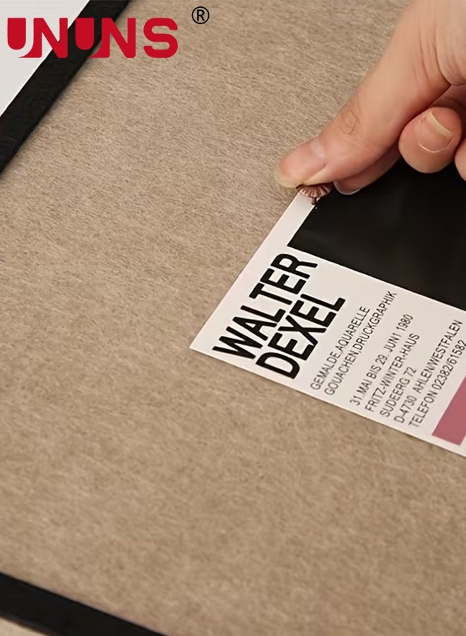 UNUNS لوحة شعري، لوحة إعلانات، 60*120 سم لوحة دبابيس شعر، لوحة فلين مع 35 دبوس و 4 لاصقات، لوحة صور، لوحة رؤية ذاتية اللصق، لوحة مزاج، لوحة إعلانات شعرية لتزيين جدران غرفة المعيشة والمكتب، أسود＆أصفر - Image 5