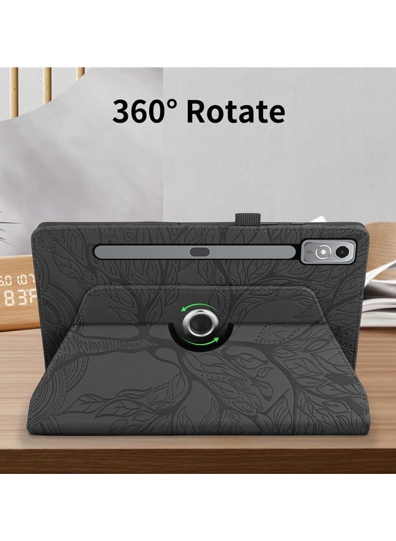 Lenovo Tab P12 12.7 inch 2023 (TB-370FU/TB-371FC) Tree of Life Tablet Case, TPU + PU Leather 360 Degree Rotative Kickstand Cover with Auto Wake/Sleep - Image 2