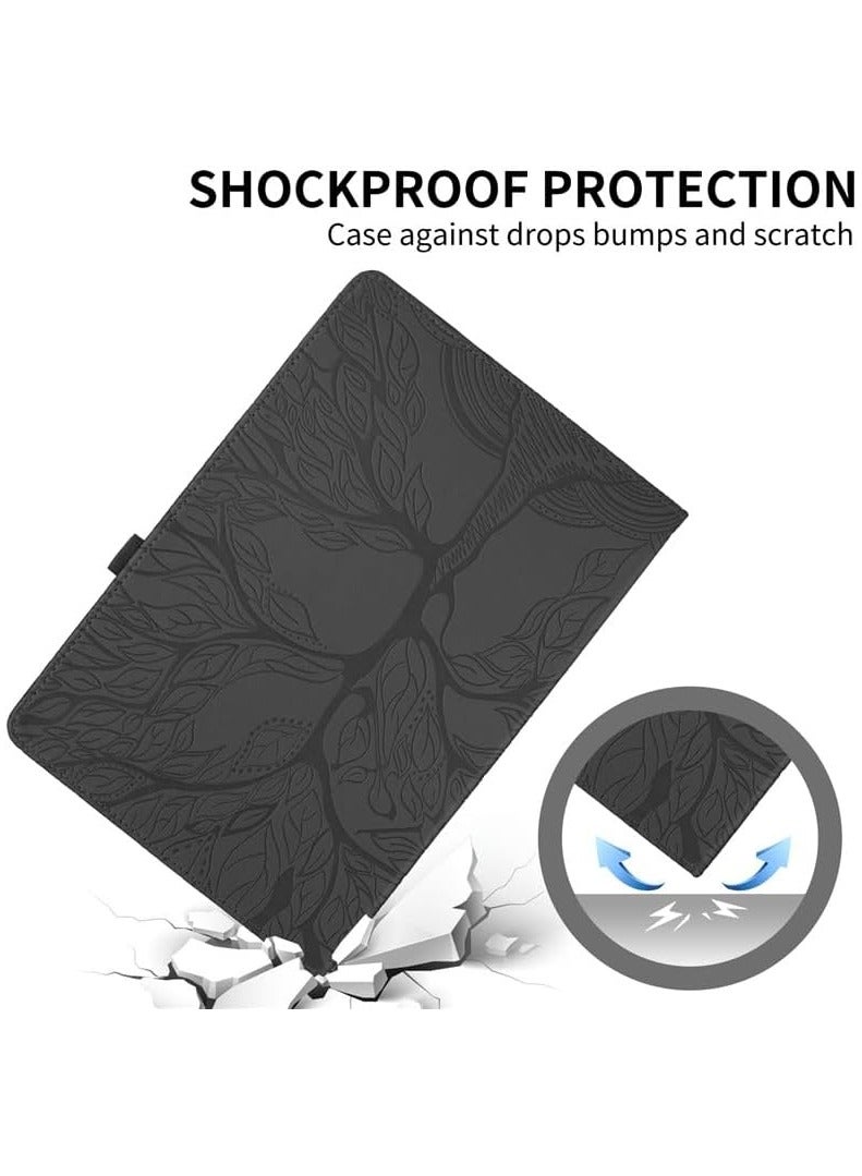 Lenovo Tab P12 12.7 inch 2023 (TB-370FU/TB-371FC) Tree of Life Tablet Case, TPU + PU Leather 360 Degree Rotative Kickstand Cover with Auto Wake/Sleep - Image 4