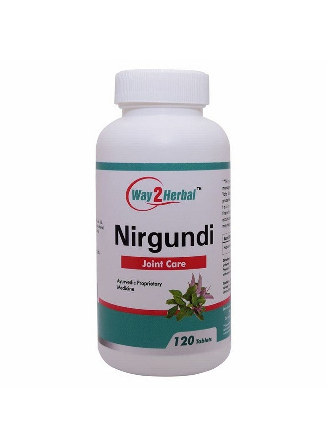 Way2Herbal Nirgundi tablets (120 Count Pack of 1) - Image 1