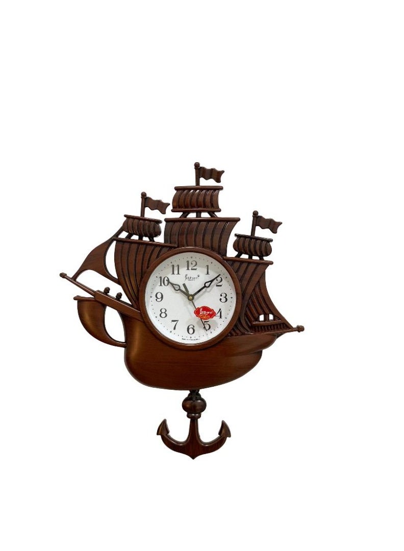 Siddharth Quartz Clock Exclusive Ship Wall Clock for Bedroom and Office - Image 2