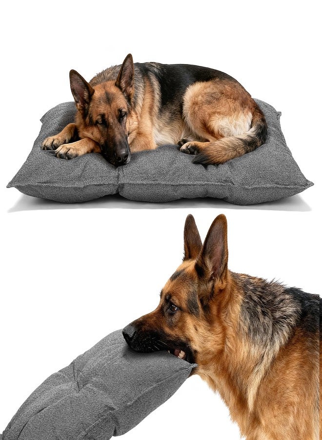 Veehoo Indestructible Dog Bed for Crate, Chew Proof Dog Crate Pad with Reinforced Corners, Small Washable Chew Resistant Pet Mat for Kennel, 24" x 18" - Image 1