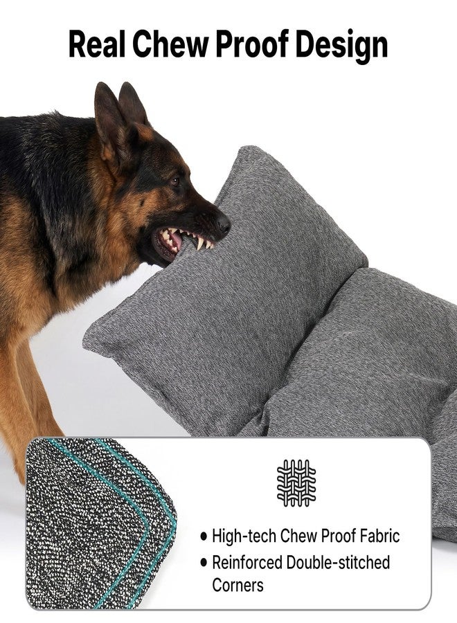 Veehoo Indestructible Dog Bed for Crate, Chew Proof Dog Crate Pad with Reinforced Corners, Small Washable Chew Resistant Pet Mat for Kennel, 24" x 18" - Image 2