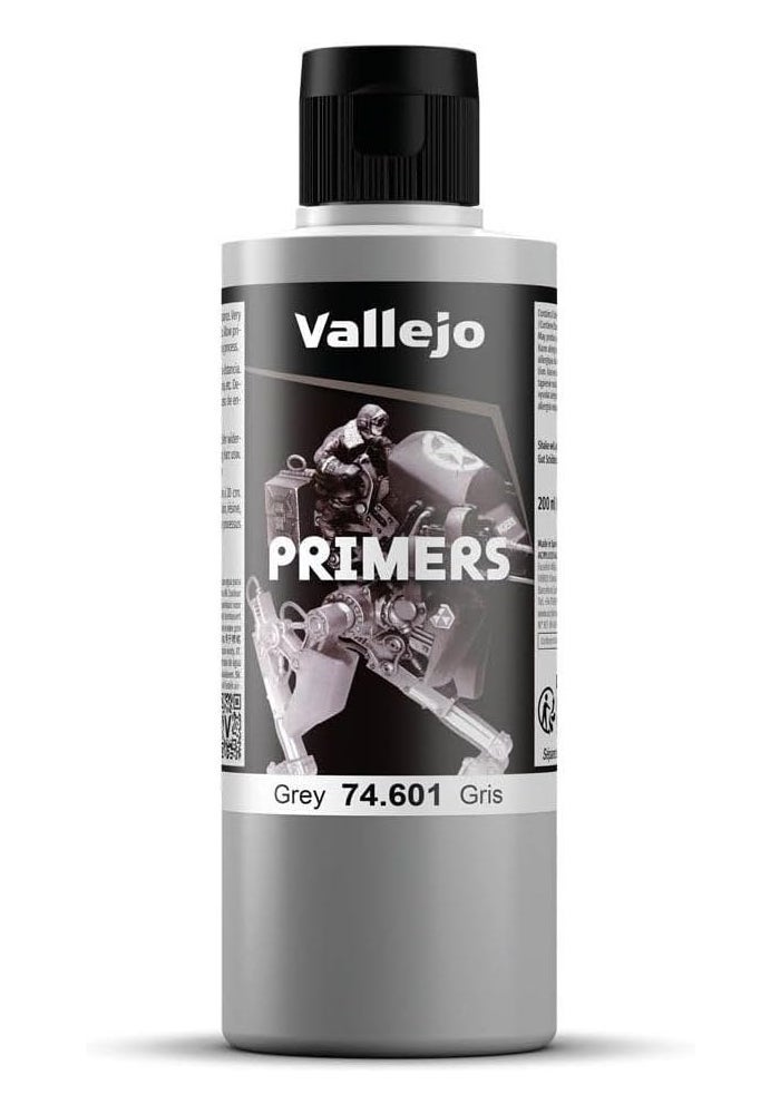 Vallejo Model Color 200 ml Acrylic Polyurethane Primer - Grey - Image 1