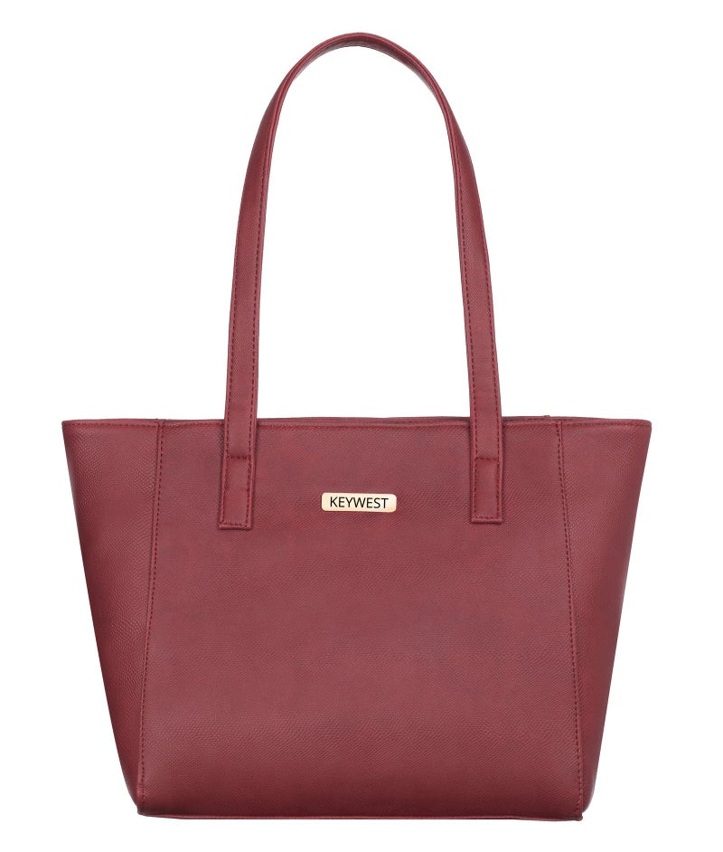Keywest Women's Betula Satchel Tote Handbag for Women | Ladies purse | Stylish Shoulder Bag | Gift For Woman | Maroon - Image 2
