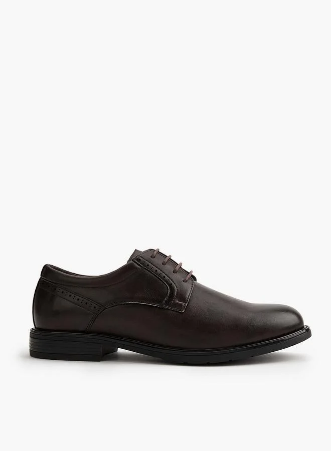 DUCHINI BROWN Solid Lace-Up Derby Shoes for Men | Best Price UAE
