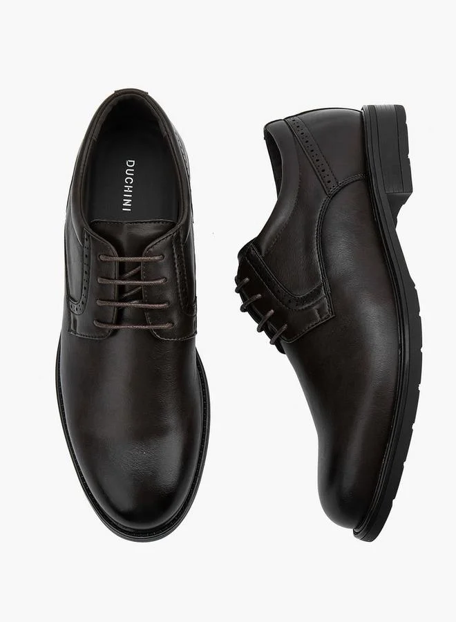 دوتشيني Solid Lace-Up Derby Shoes