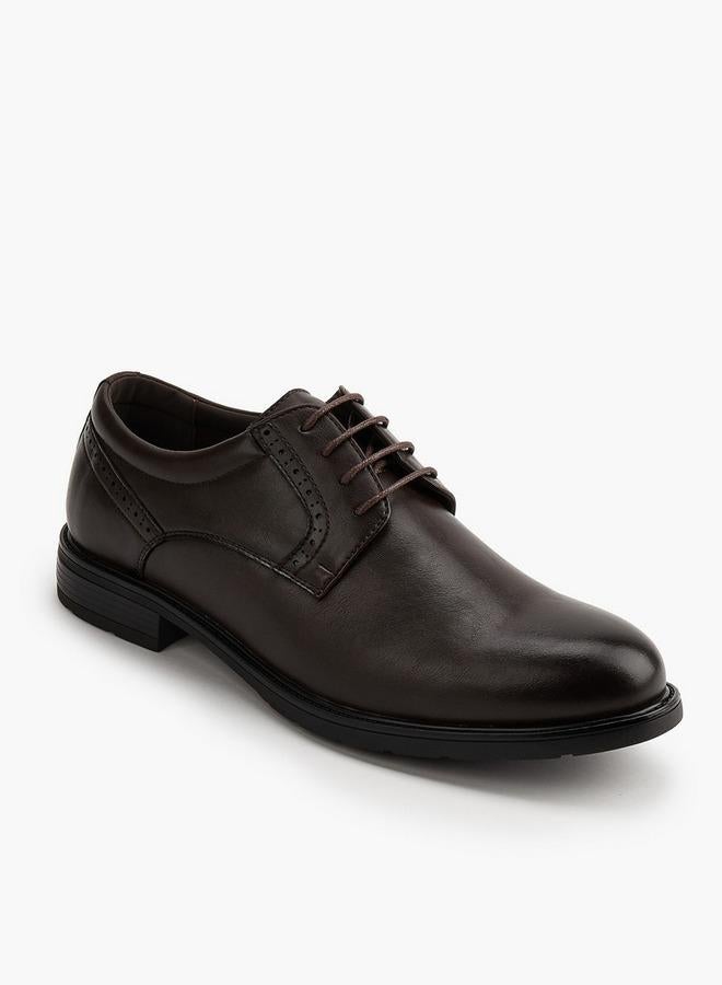 DUCHINI Solid Lace-Up Derby Shoes - Image 2