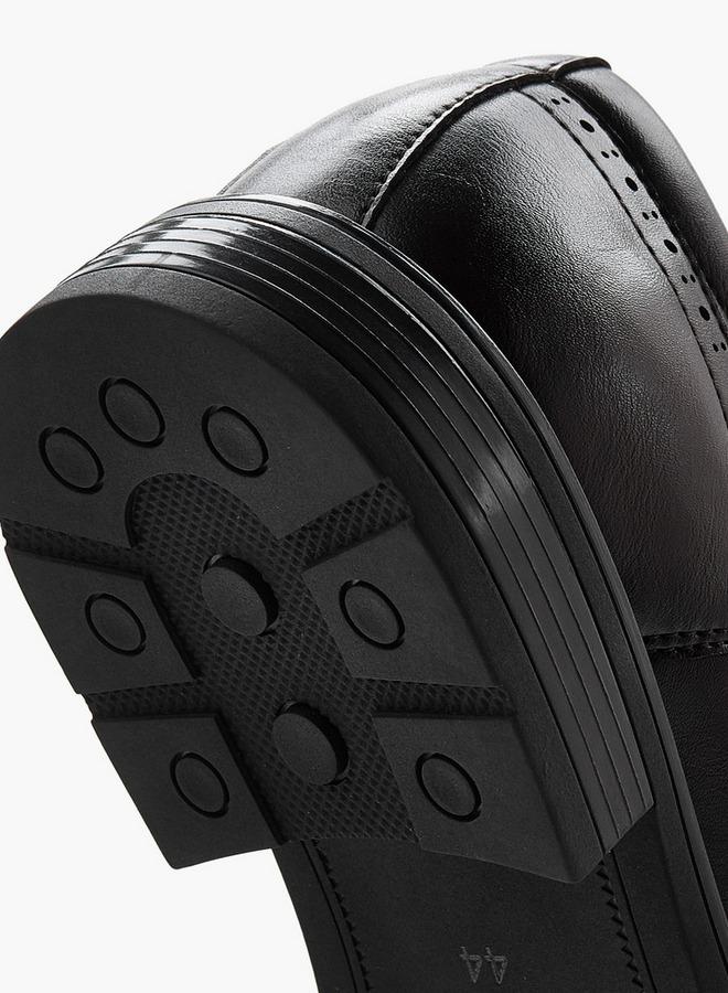DUCHINI Solid Lace-Up Derby Shoes - Image 5