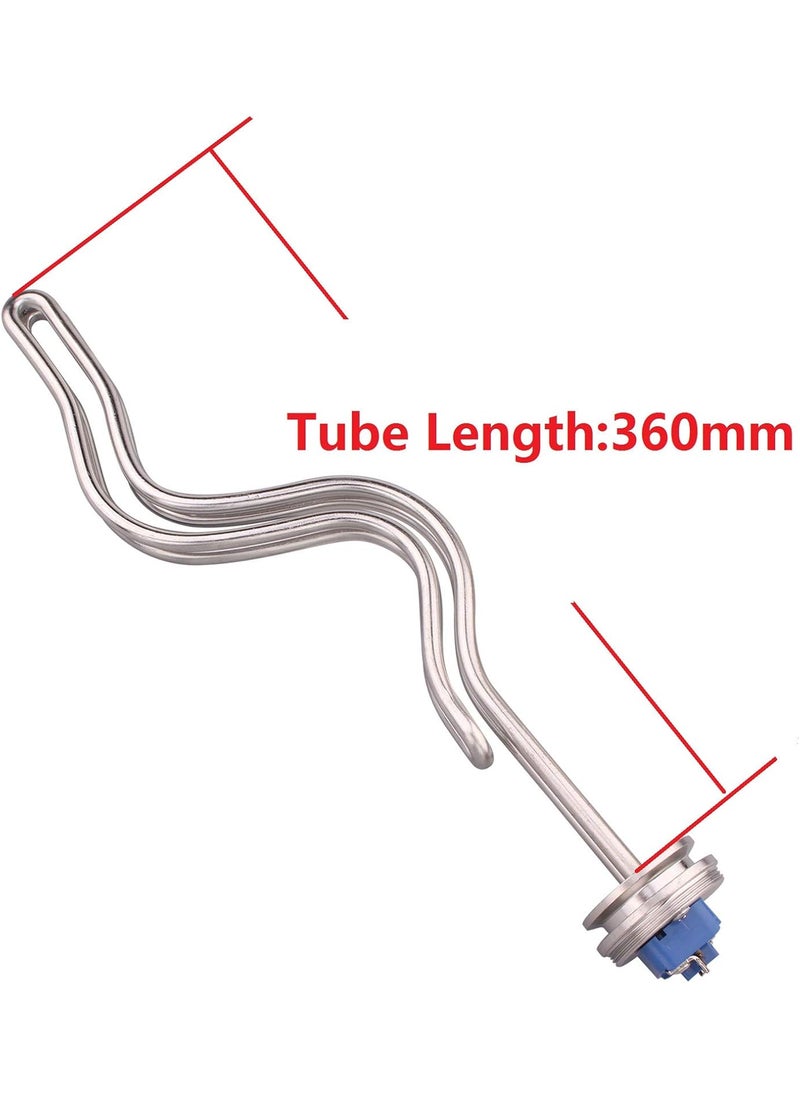 DERNORD DERNORD 15 Inch OD505mm Triclamp Ripple Heating Element Electric Immersion Water Heater 6500W 240V  - Image 4
