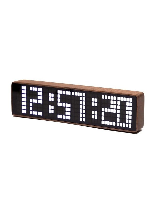 Adventurers Digital Alarm Clocks for Bedrooms, Black Walnut Clocks for Living Room with Big Numbers,Auto Brightness,Adjustable Alarm Volume,Auto DST,Temperature, Humidity, Air Pressure - Image 1