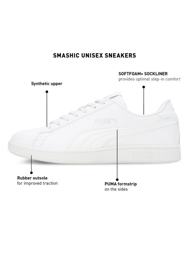 Puma Unisex-Adult Smashic White-Matte Silver Sneaker - 11UK (39437102) - Image 4