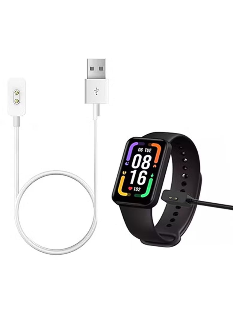 K-Snake Smartwatch Charger Compatible with XiaoMi Band 10/Band 9/8 Pro/Active/Mi Watch 4/3 Active, Magnetic USB Charging Cable 3.3ft, Replacement Charging Cable Cradle Accessories fit XiaoMi Band 10/9/8 Pro - White - Image 1