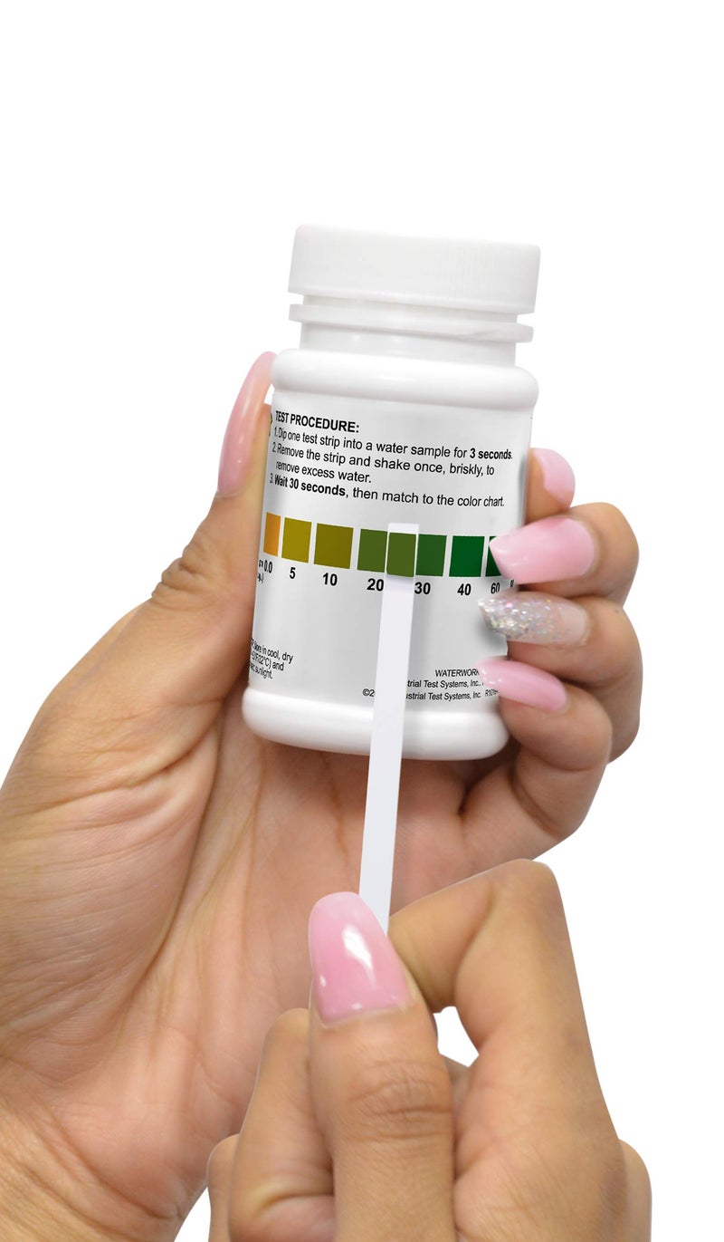 Industrial Test Systems WaterWorks 480033 Total Chlorine Test Strip, High Range Range, 33 Seconds Test Time, 0-80ppm Range (Bottle of 50 test strips) - Image 3
