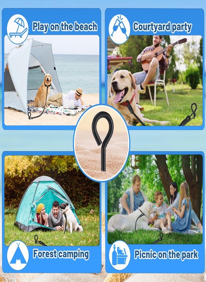 Bigmeta Dog Tie Out Stake for Dogs Up to 250 lbs - Heavy Duty Dog Camping Yard Park Beach Essentials Accessories for All Cable Leash Chain - Image 5