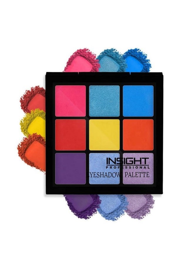Insight - Cosmetics 9 Color Eyeshadow Pallate Powder |Matte|Shimmer|Beginner Friendly And Long Lasting Eye Shadow Palette|Long Wearing And Easily Blendable Eye Makeup Palette, Es115-Color Pop, Multicolor - Image 1