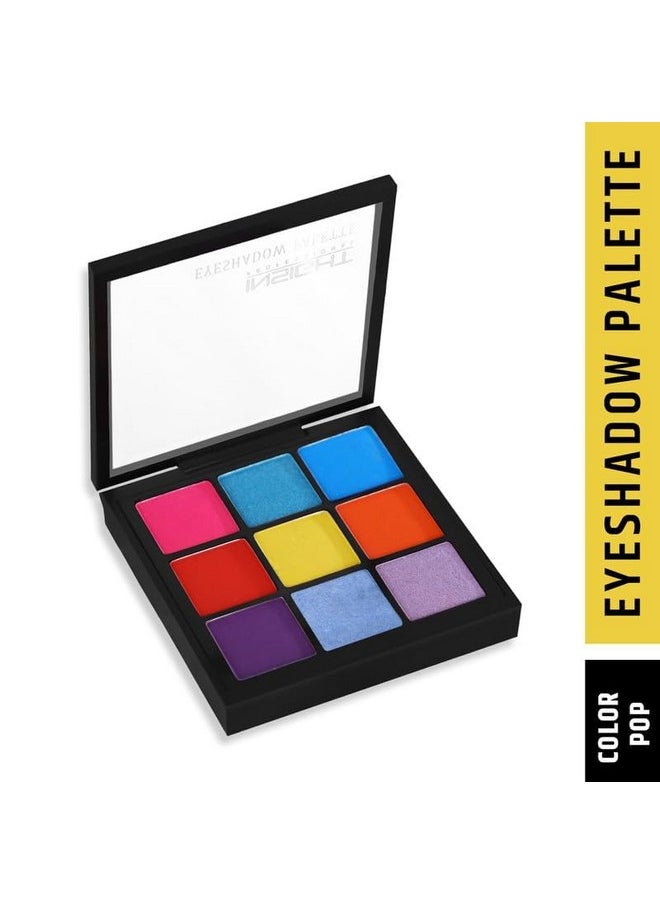 Insight - Cosmetics 9 Color Eyeshadow Pallate Powder |Matte|Shimmer|Beginner Friendly And Long Lasting Eye Shadow Palette|Long Wearing And Easily Blendable Eye Makeup Palette, Es115-Color Pop, Multicolor - Image 1