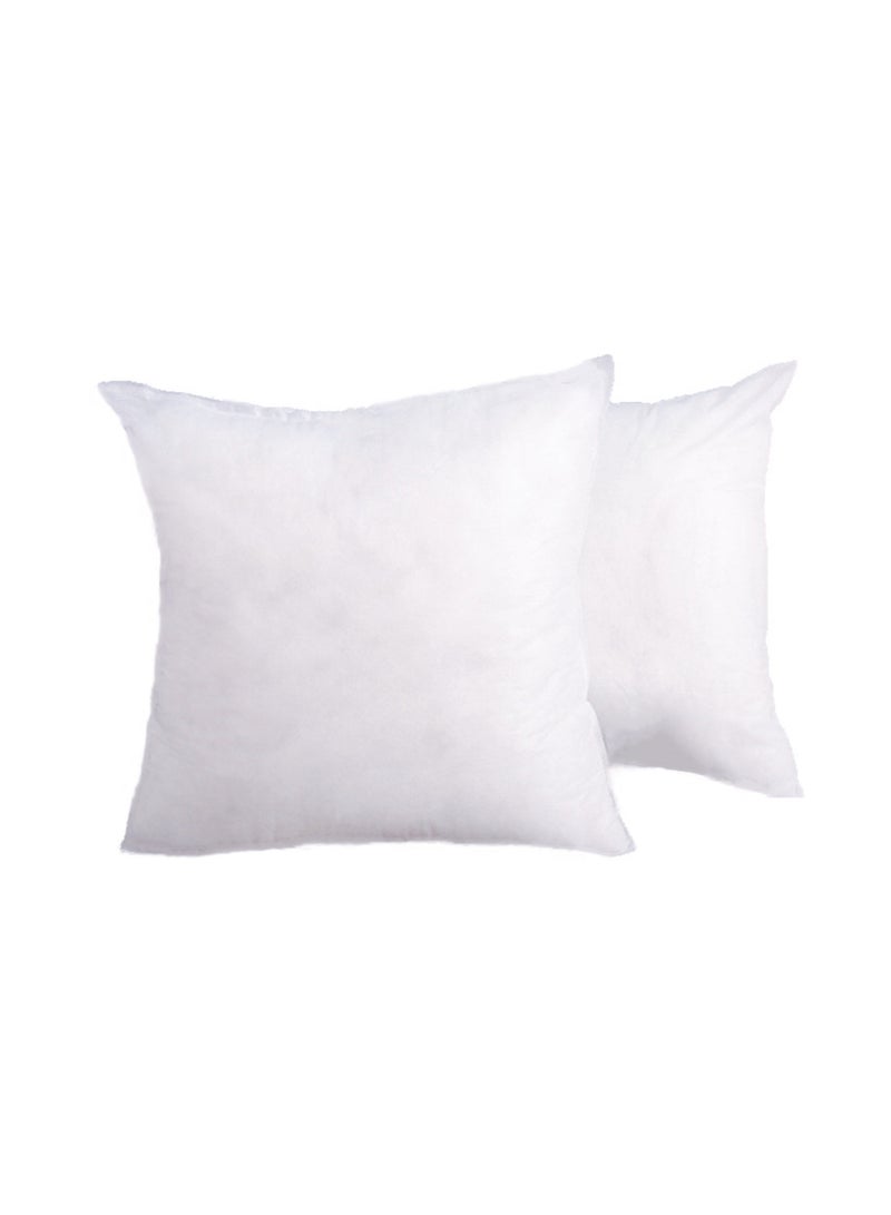 حشو وسادة وسادة مربعة (مجموعة من قطعتين) 450 جرام ألياف ناعمة ، غطاء غير منسوج مناسب للديكور المنزلي مثل الأسرة والمقاعد والأرائك وما إلى ذلك (18 * 18 بوصة) (2) - Image 1