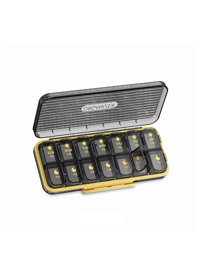 One Week 7-day pill box with 14 Slot medicine compartments Pill box organizer - Image 1