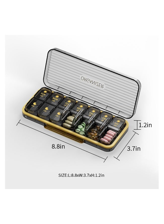 One Week 7-day pill box with 14 Slot medicine compartments Pill box organizer - Image 3