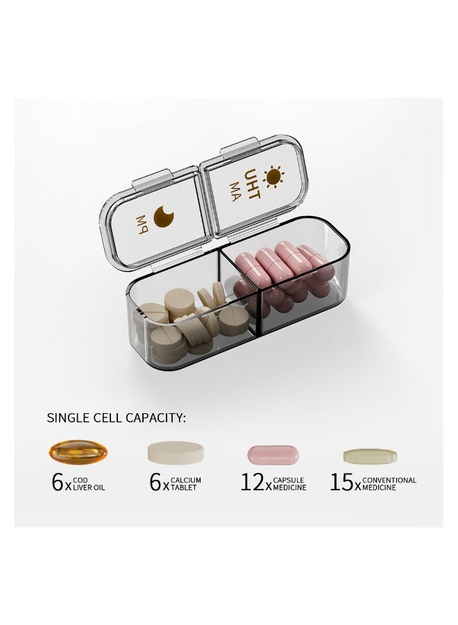 One Week 7-day pill box with 14 Slot medicine compartments Pill box organizer - Image 4