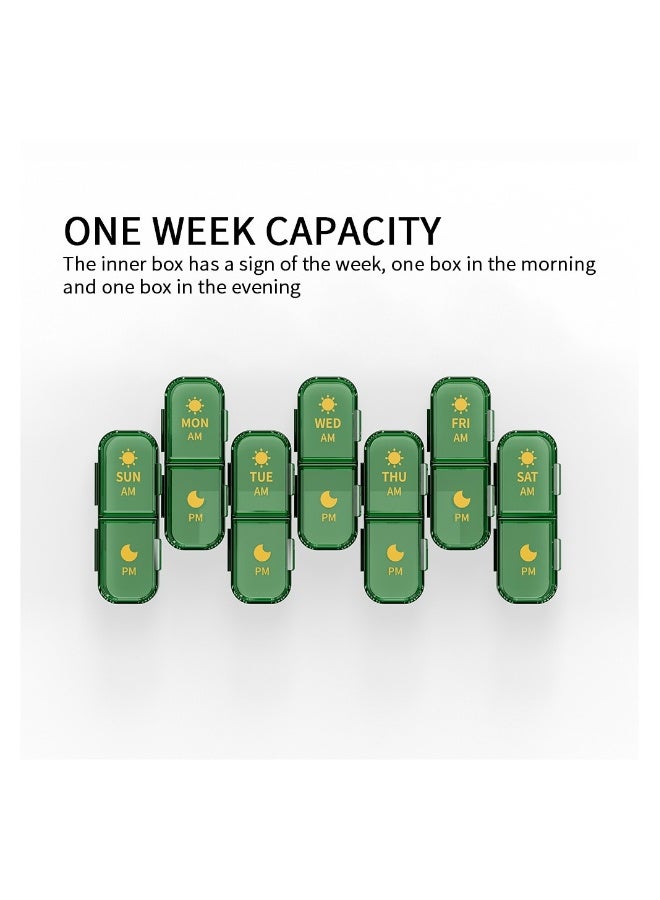 One Week 7-day pill box with 14 Slot medicine compartments Pill box organizer - Image 5