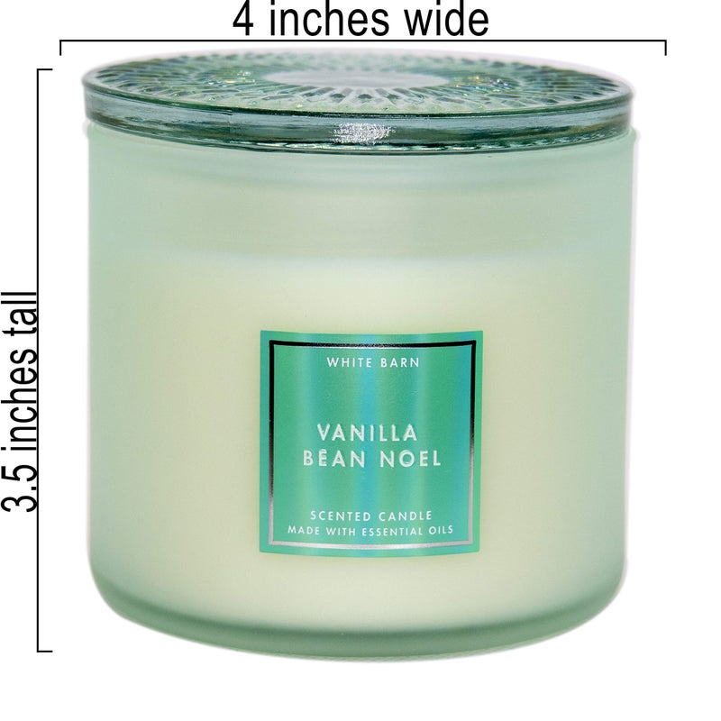 White Barn White Barn Bath and Body Works  3-Wick Candle w/Essential Oils - 14.5 oz - Many Scents! (Vanilla Bean Noel)  - Image 4