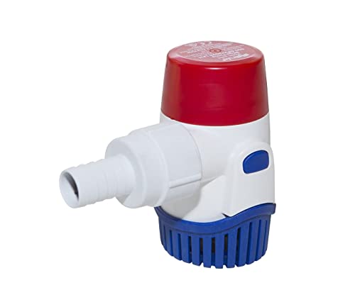 Rule Standard Bilge Pump 20DA - Not Automatic, Submersible, Marine Bilge Pump for Boats with Thermal Cut-Off, Check Valve, Low Amperage, 3/4" Threaded Ports, Ideal Boat Accessories - 800 GPH, 12V - Image 2