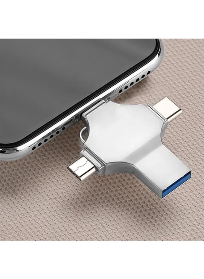 Lanzero 32GB 4-in-1 Metal USB Flash Drive Mobile Phone Computer Dual Use USB Flash Drive For Type-C Micro USB iOS Devices  - Image 5