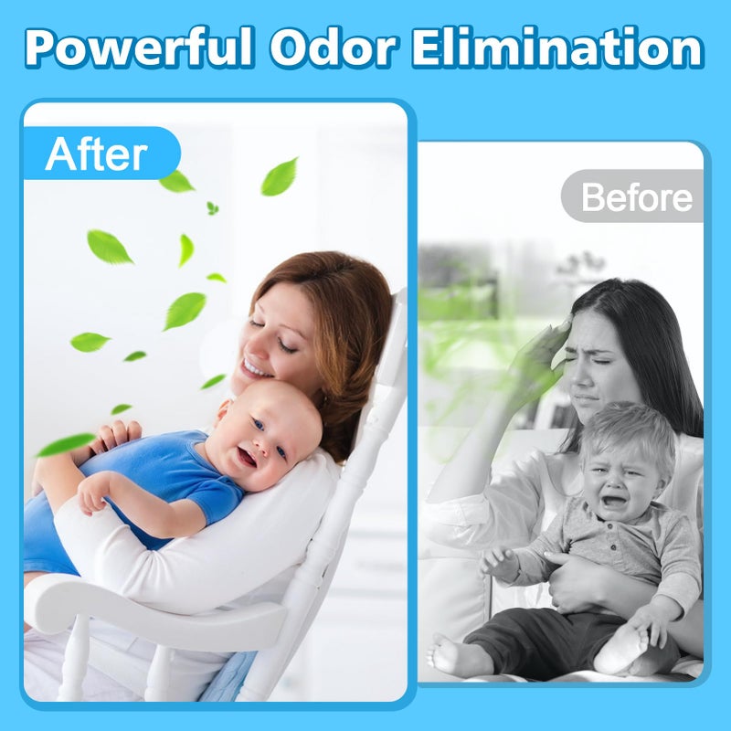 SOHBCLE Refills Compatible with Genie Easy Roll Signature Diaper Pail and Platinum Diaper Pail, Upgraded 90 Bags Hold up to 4200 Newborn Diapers, Extra Thickness Powerful Odor Control, Unscented - Image 4
