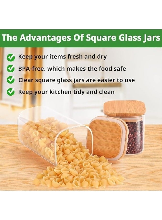 كيتشينو 3 قطع من البرطمانات الزجاجية بأغطية من الخيزران المحكمة الإغلاق - 200 مل - Image 3