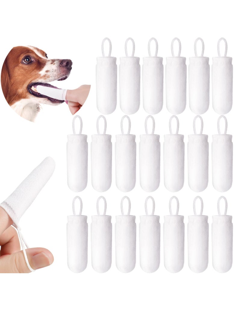 SOLARAE Dog Finger Toothbrush, 20 Pcs Microfiber Fingerbrush for Dogs Soft Finger Toothbrush Pet Dental Finger Brush for Dog Cat Teeth Cleaning Remove Plaque and Tartar - Image 1