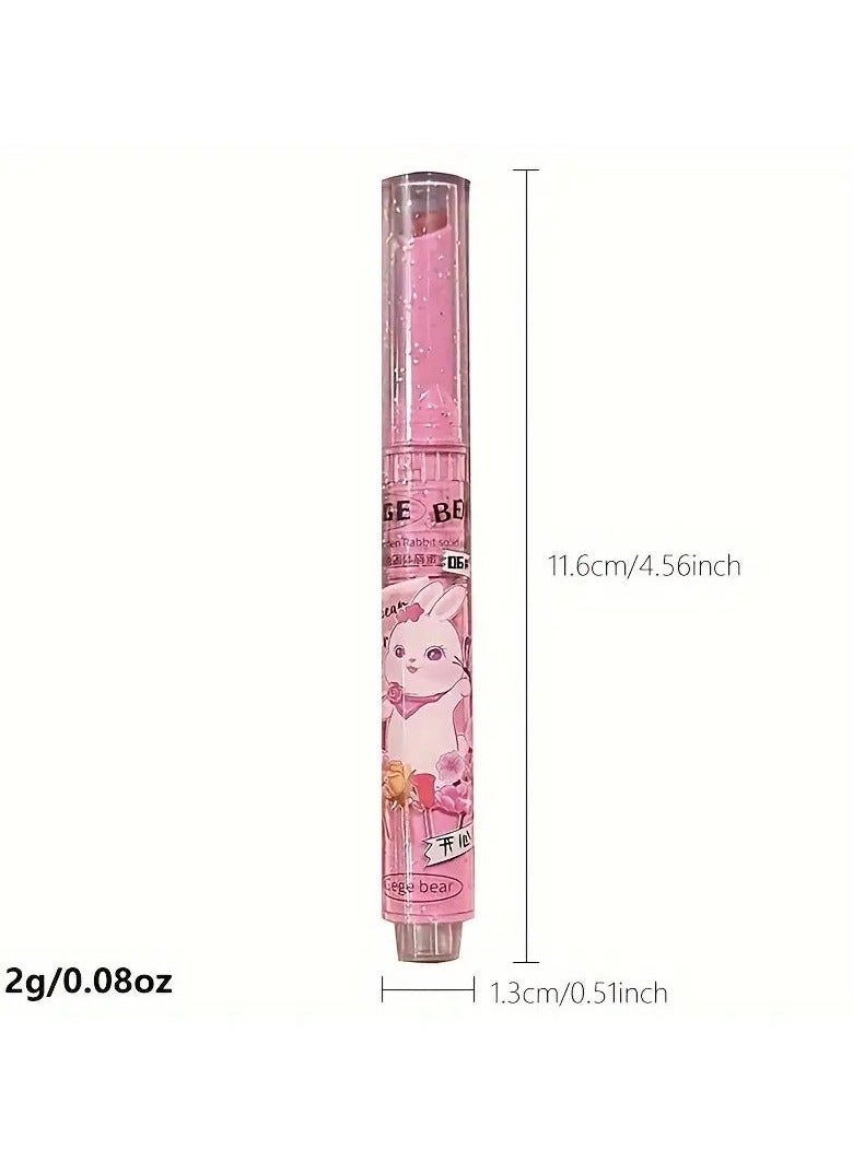 Gege bear Luxurious Lip Honey Stick - Moisturizing, Mirror Glow, Natural Nude Shade, Water Light, Low Saturation Lip Glaze for Music Festival, Student-Friendly, Affordable Makeup Essential SET B #4 #5 #6 - Image 5